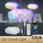 Подвесной 3D LED светильник в виде облака с пультом